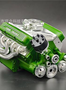 V8发动机飞行器模型顶置气门树脂工艺品桌面摆件复古