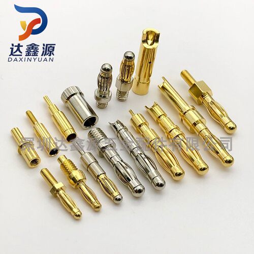 加工铜插针插孔 航空连接器插头公母铜针 pin针 防水实心镀金插针_虎窝淘