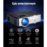 Devanti1200 Lumens Mini Video Projector Portable 1080p Home Theatre Австралия бесплатная доставка