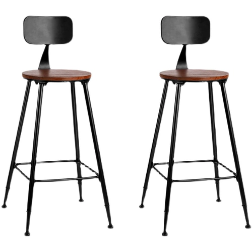 Artiss2 Сосновая дерево металлическое барное стулье