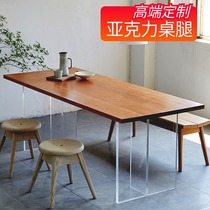 Acrylic table legs large plate tea table T foot custom transparent organic glass 20 25 30 30 x40 50mm