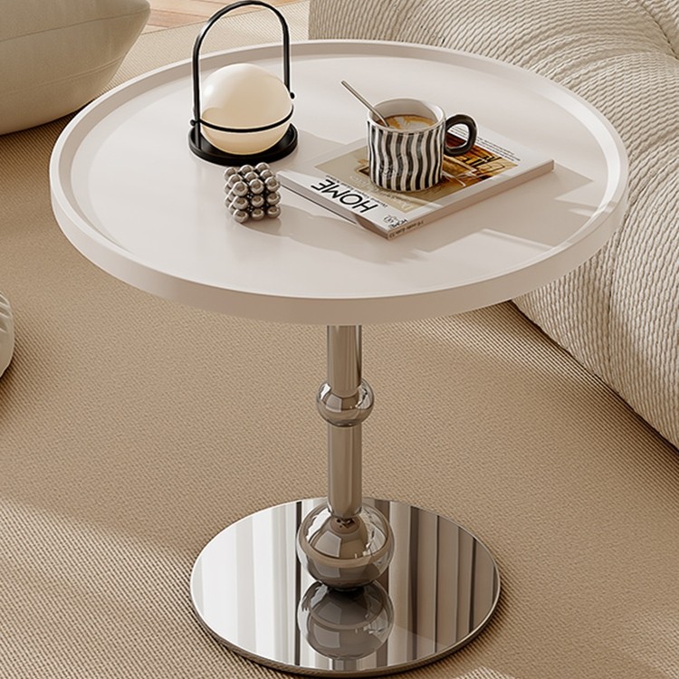 轻奢创意玻璃茶几不锈钢底座边几小户型客厅奶油风简约阳台小茶桌,淘宝优惠券,粉丝福利购,淘宝优惠卷