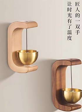 日式进门提醒铃铛挂门上入户风铃