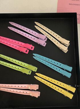 9厘米Y2K少女糖果色发根蓬松神器无痕化妆发夹刘海鸭嘴定型夹子