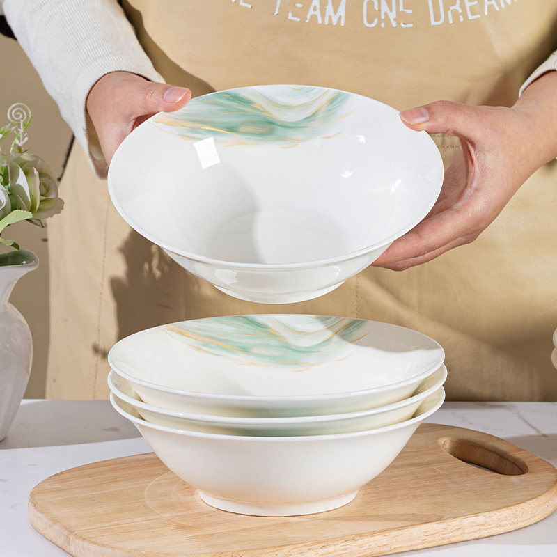 陶瓷餐具斗碗陶瓷斗笠餐具面碗家用饭碗碗面面馆菜碗专用汤碗早餐