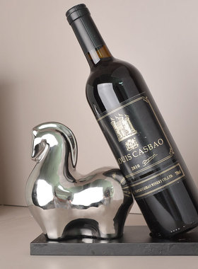 景德镇陶瓷马到成功酒架摆件客厅玄关电视柜酒柜装饰品乔迁新居