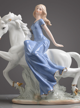 欧式风陶瓷客厅卧室电视柜工艺品