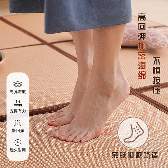 Alfombra plegable de ratán para dormitorio, tatami, sala de estar de verano