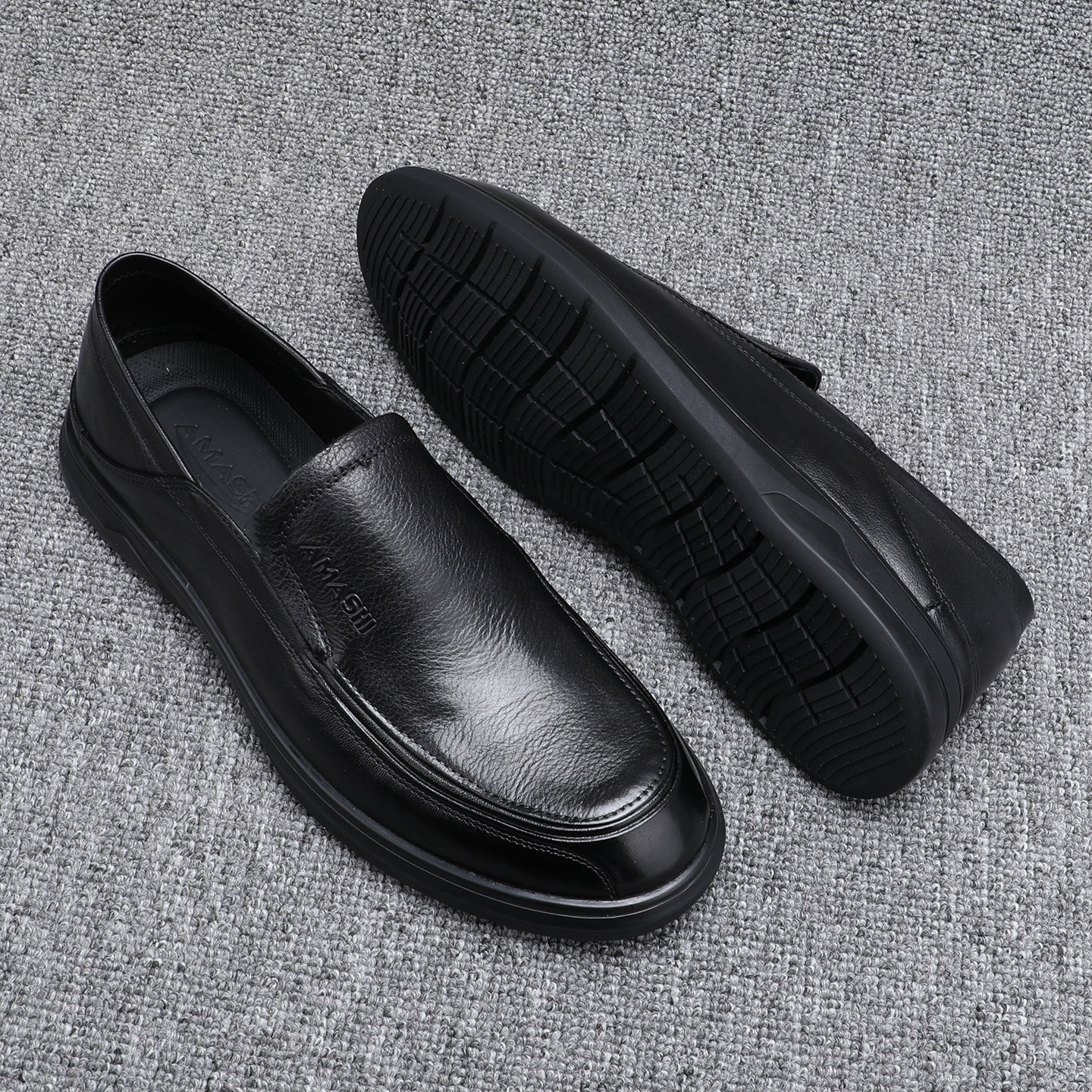 一脚蹬男鞋2026新款纯牛皮百搭透气商务休闲皮鞋软底轻便男乐福鞋,淘宝优惠券,粉丝福利购,淘宝优惠卷