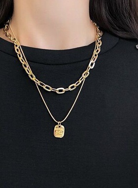 好货Titanium steel does nWot fall or decorative necklace fem