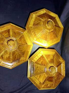 金丝楠木果盘实木可旋转零食盘禅意茶桌茶台中式盘子收藏可定制