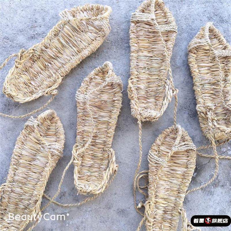 手工编织老式草鞋纯男夏季凉鞋复古草编表演人字拖鞋女士麻鞋草鞋,淘宝优惠券,粉丝福利购,淘宝优惠卷