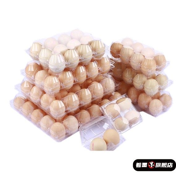 一次性塑料鸡蛋托鸭蛋托10枚笨土鸡蛋盒礼品包装透明带扣带盖包邮,淘宝优惠券,粉丝福利购,淘宝优惠卷