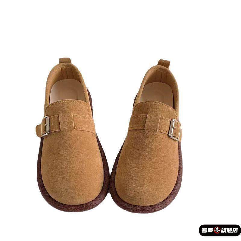 厚底勃肯鞋女复古春季2025新款豆豆乐福鞋平底防滑配裙子软底单鞋,淘宝优惠券,粉丝福利购,淘宝优惠卷