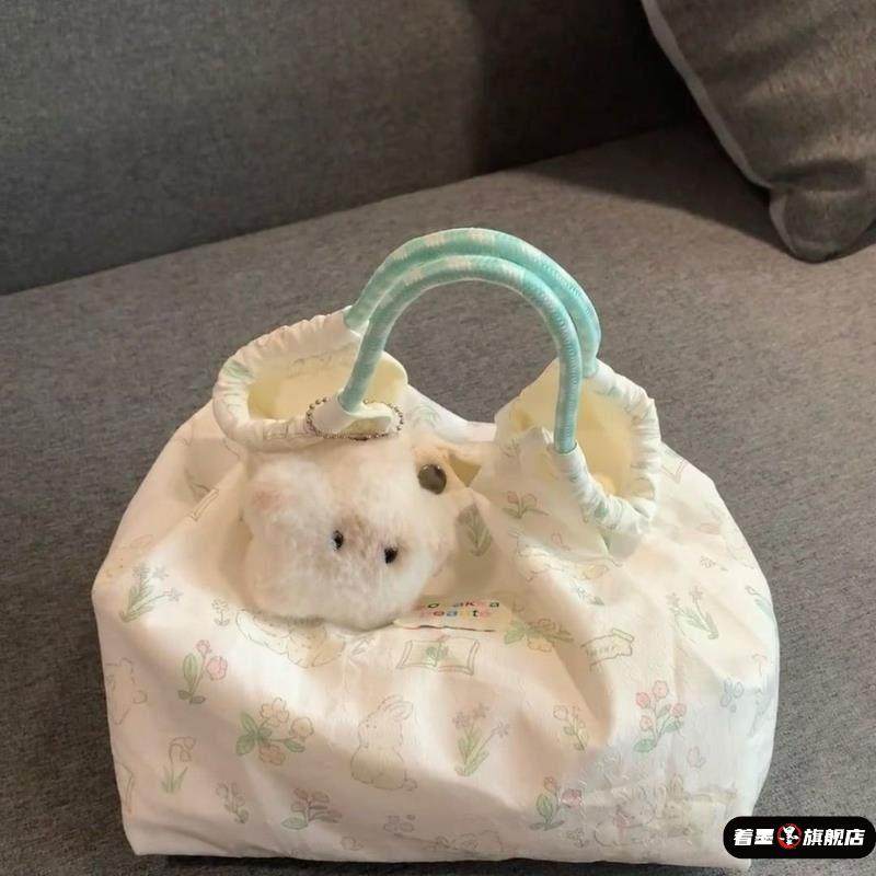 薄荷曼波帆布包手提包小拎包女大容量学生旅行轻便上班通勤兔子包,淘宝优惠券,粉丝福利购,淘宝优惠卷