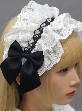 薄纱蕾丝头纱蝴蝶结发带