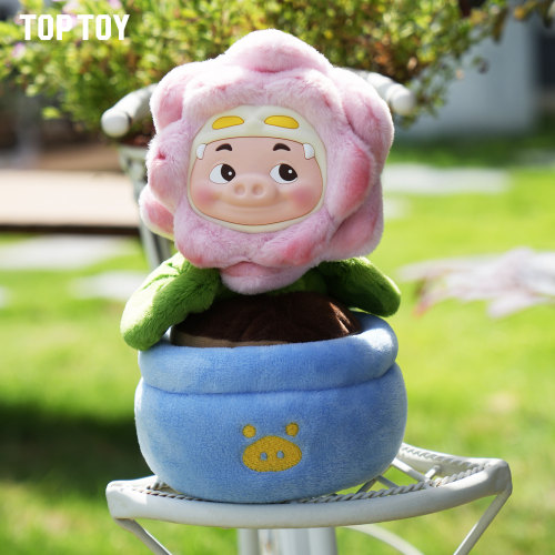TOPTOY猪猪侠植物盆栽系列盲盒毛绒桌面摆件搞怪生日礼物 - 图0
