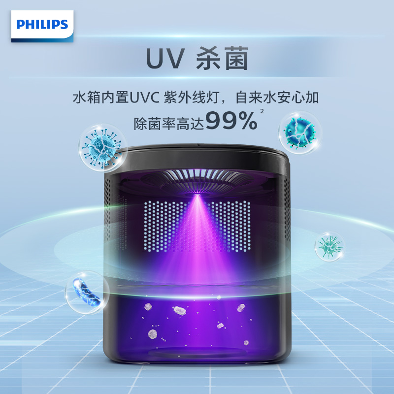 飞利浦无雾空气加湿器家用卧室孕妇婴儿轻音客厅HU5969