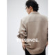THESSNCE wool high-end floral yarn cotton linen wool striped contrasting color design long-sleeved shirt jacket men