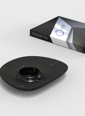 欧式风大理石茶几托盘烛台工艺品