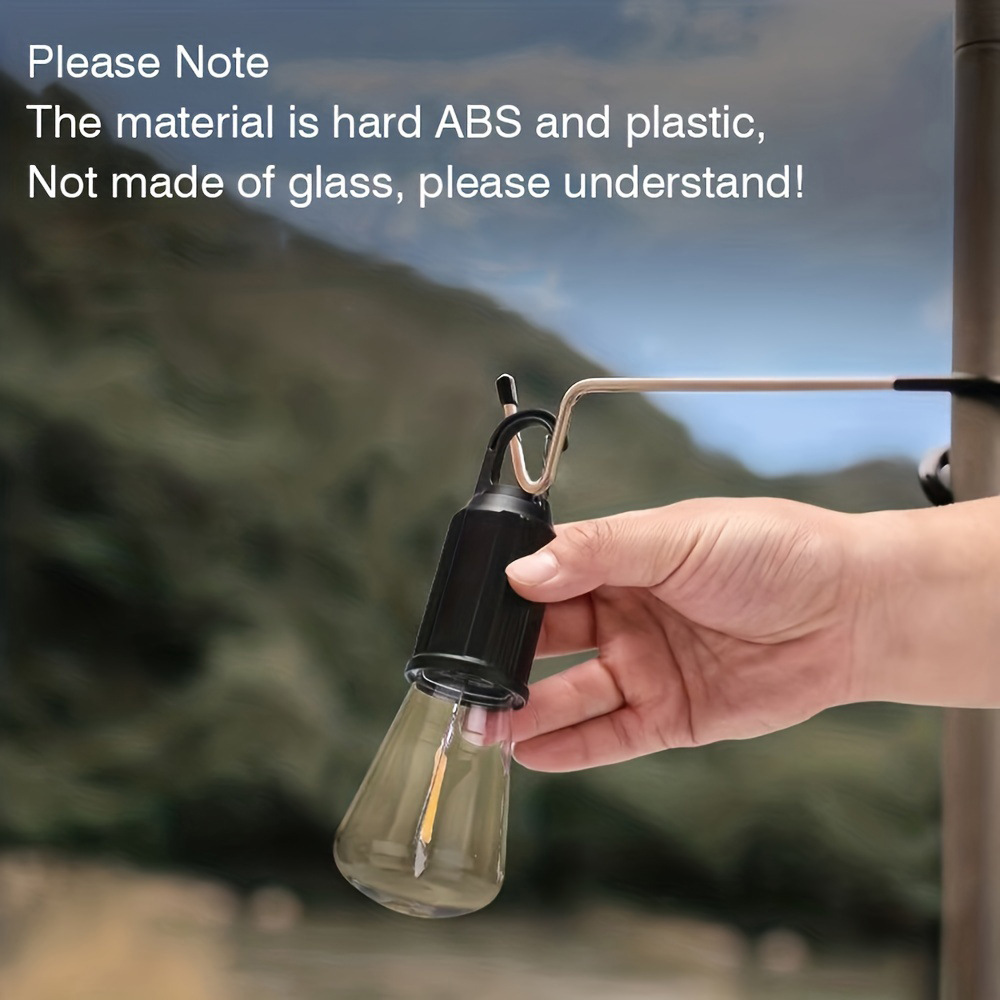 新款太阳能充电露营灯氛围灯多功能手提钨丝灯户外复古野营球泡灯 - 图1