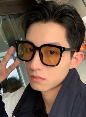 茶色墨镜男高级感近视太阳镜防紫外线强光有色眼镜男款2023年新款