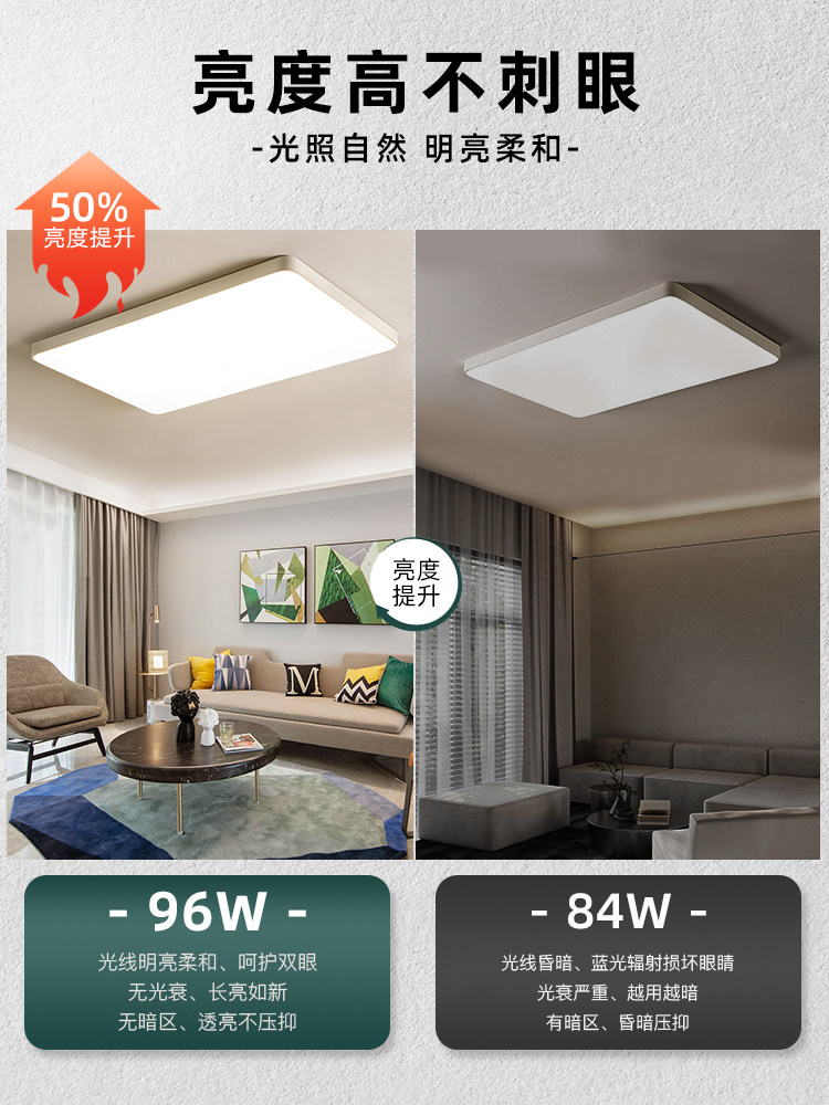 客厅灯简约现代大气2022年新款家用主灯大灯具大全超亮led吸顶灯_虎窝淘
