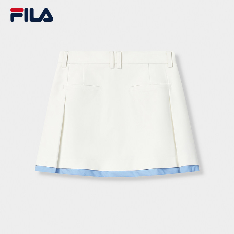 FILA 斐乐官方女士梭织裙2026春新款简约日常休闲撞色半身裙短裙,淘宝优惠券,粉丝福利购,淘宝优惠卷