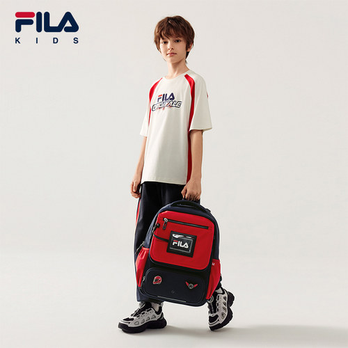 FILA斐乐儿童书包2026年夏季新款男女中大童蝶翼一到六年级双肩包 - 图2