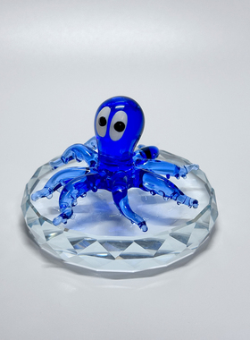 琉璃小章鱼缸内饰造景摆件海洋动物招财生日礼物