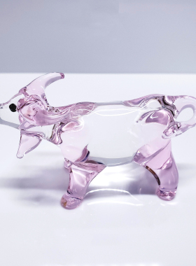 金牛座十二星座水晶摆件创意手工琉璃招财牛动物玻璃生肖礼物车载