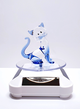 小猫咪车载轻奢风琉璃创意摆件