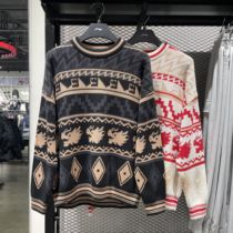 Li Ning 2024 Spring New Pine Mens Day into the Golden Movement Trend Easing Sleeve without hat-knitted cardiovert AMBU025