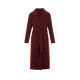Langzi 2024 new winter style 100% wool waist-closed double-sided wool coat temperament long wool coat for women