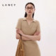 Langzi 2025 new summer style high-end hollow knitted slim waist dress for women