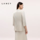 Langzi 2025 ຮູບແບບລະດູຮ້ອນໃຫມ່ acetate suit jacket ທີ່ມີແຂນສາມສ່ວນສີ່ປຸ່ມຫນຶ່ງປຸ່ມສໍາລັບແມ່ຍິງ