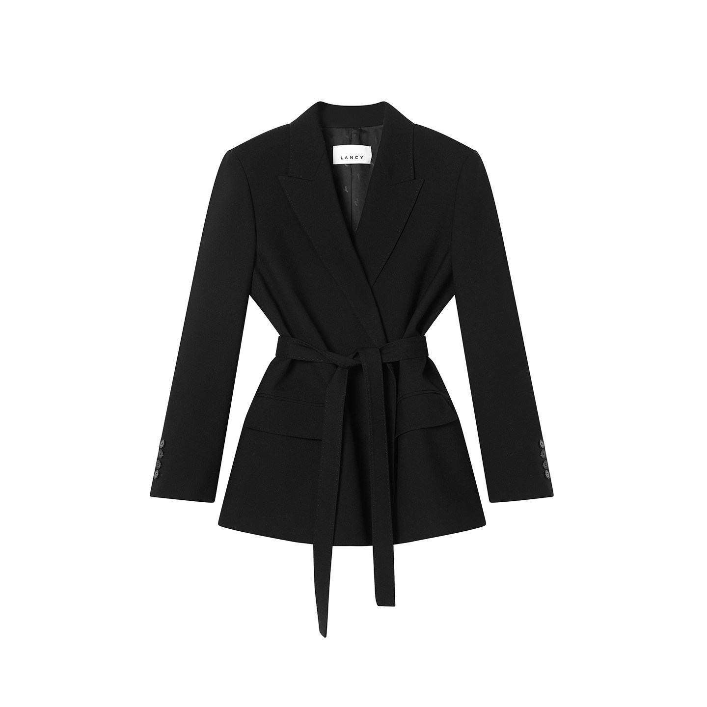【纯羊毛】LANCY/朗姿2026春新款腰带收腰西装外套直筒半裙套装女,淘宝优惠券,粉丝福利购,淘宝优惠卷