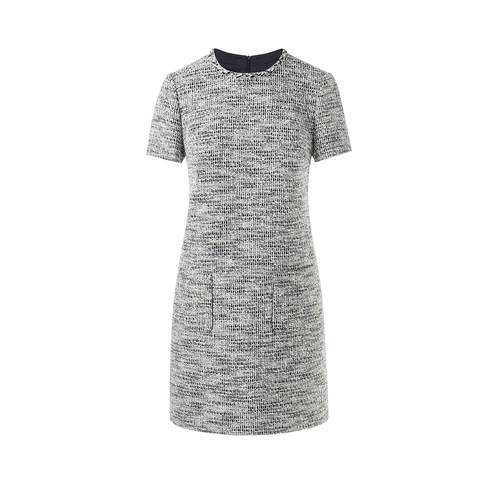 LANCY/朗姿2025夏季新款高级感小香风修身直筒短款气质名媛连衣裙 - 图3