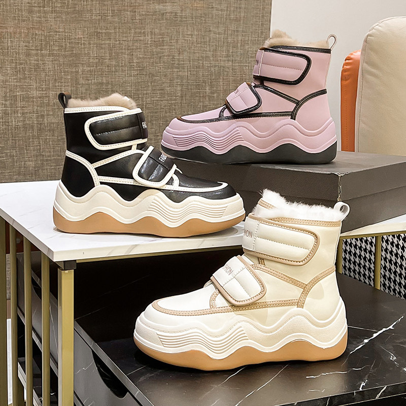 厚底2022年新款冬季加绒羊毛雪地靴 珂简妮时尚雪地靴