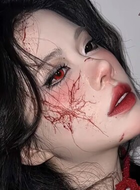 红色血液蝴蝶彩色纹身贴爆款防水脸贴性感辣妹高颜值彩绘贴纸个性