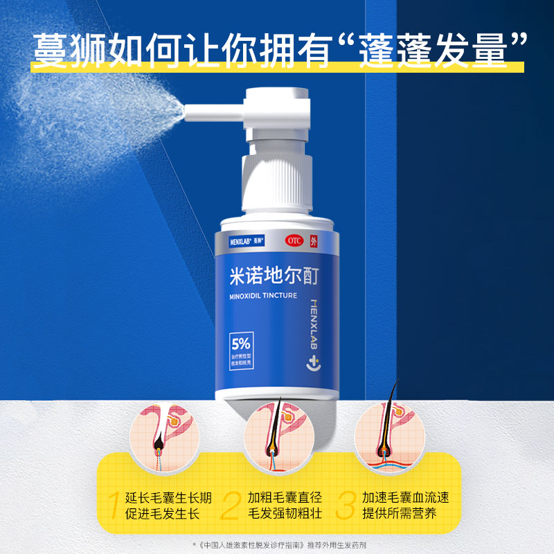 蔓狮米诺地尔酊生发液防脱发 Menxlab蔓狮医药白发脱发