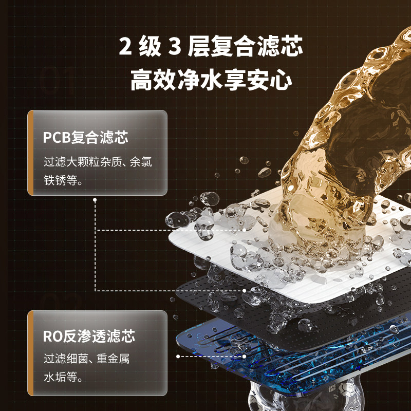 奥克斯套装家用壁挂式直ro管线机 奥克斯优萌管线机