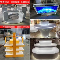 Custom Showroom Commercial Tech Display Bench Multilayer Profiled Luminous Products Middle Island Cabinet Companion Hand Gift Water Table