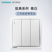 Siemens switch to classic three-opening single double control double-link home single opening double opening 23-four electric light switch