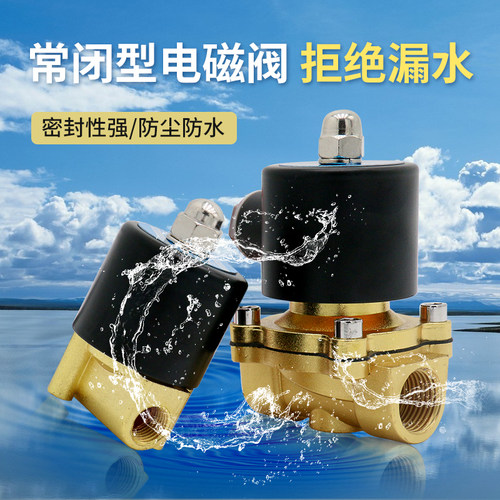 星辰常闭电磁阀水阀220V气阀24V 12V 2W025-08/2W160-15/2W250-25 - 图1