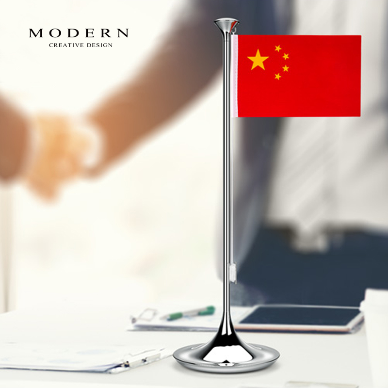 MODERN轻奢办公室桌旗国旗酒店前台商务会议台式摆件办公订制礼品 - 图0