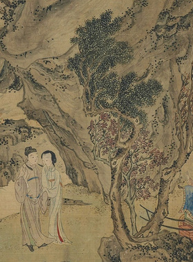 明仇英西厢记图册人物工笔装