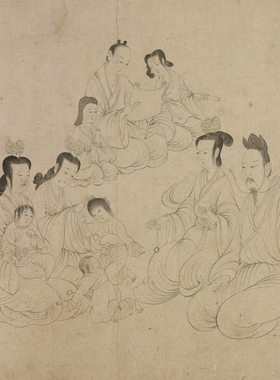晋顾恺之女史箴图宋白描摹本复古字书画横幅长卷微喷仿古国画复制