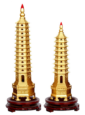 速发文昌塔纯铜室层三扣塔和笔层九十的工艺品办公1摆件