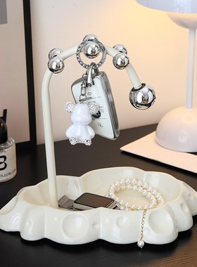 速发入饰云众放收纳盘玄关摆件门口客厅家居轻奢小朵高级感装户品